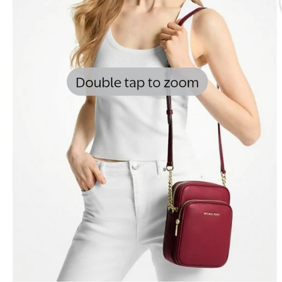 Michael Kors Pebble Leather Jet Set Crossbody NWT - Picture 5 of 5